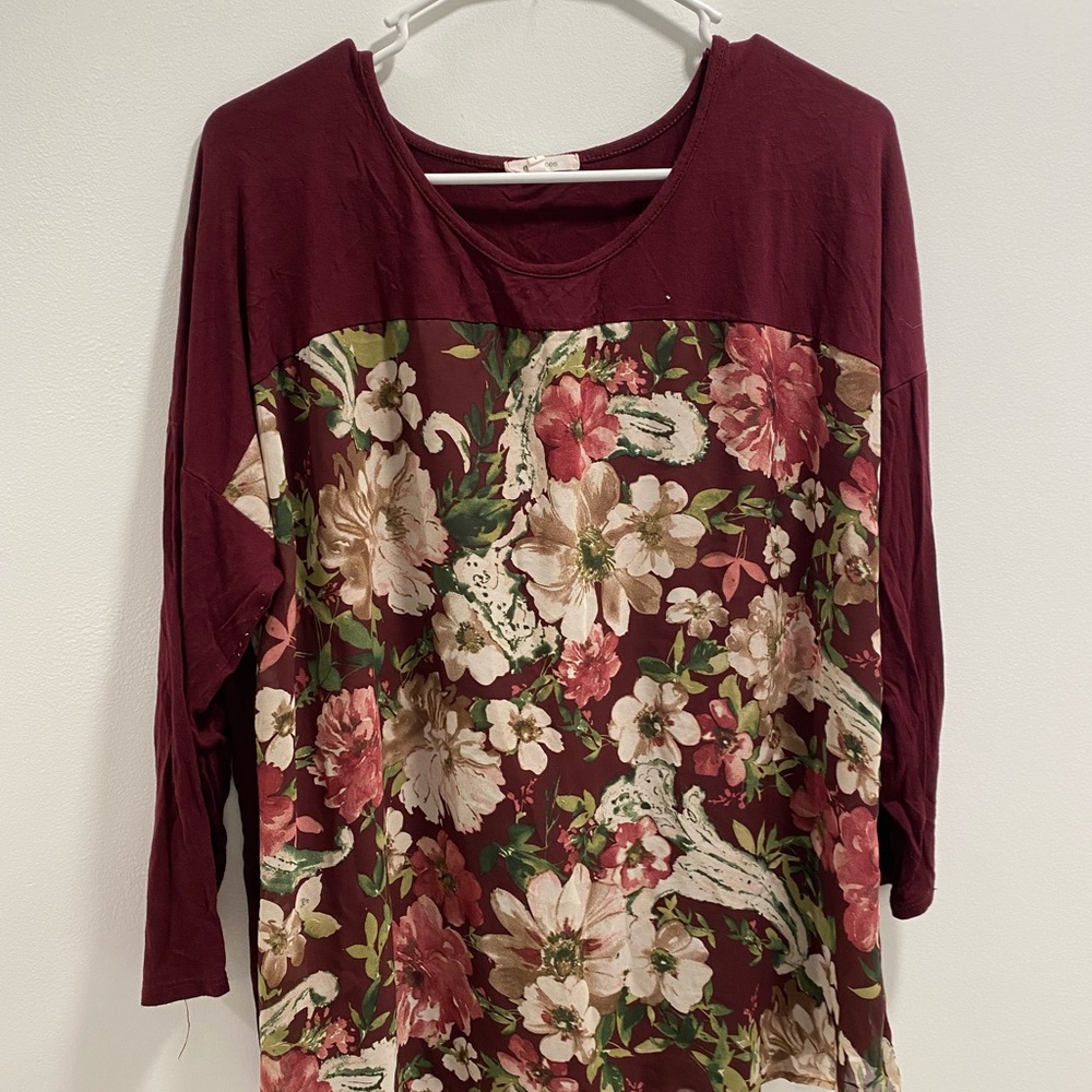 Womens floral top blouse